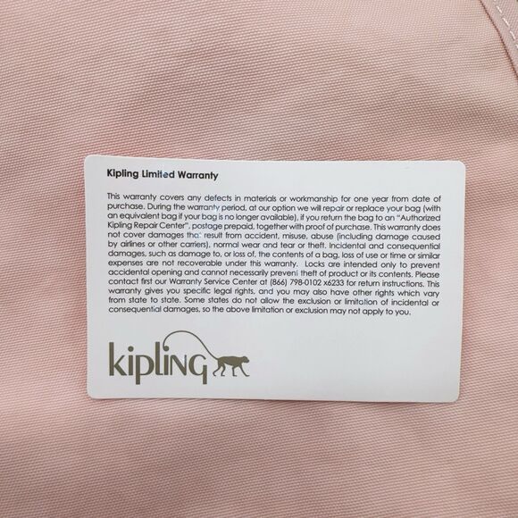 Kipling BP4354 Monkey City Pack XS Mini Backpack Blushing Pink NWT Lightweight - Picture 9 of 13